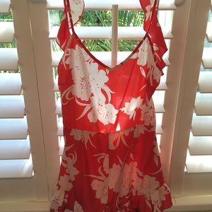 Henrigirl Floral Scoop Back Ruffle Romper